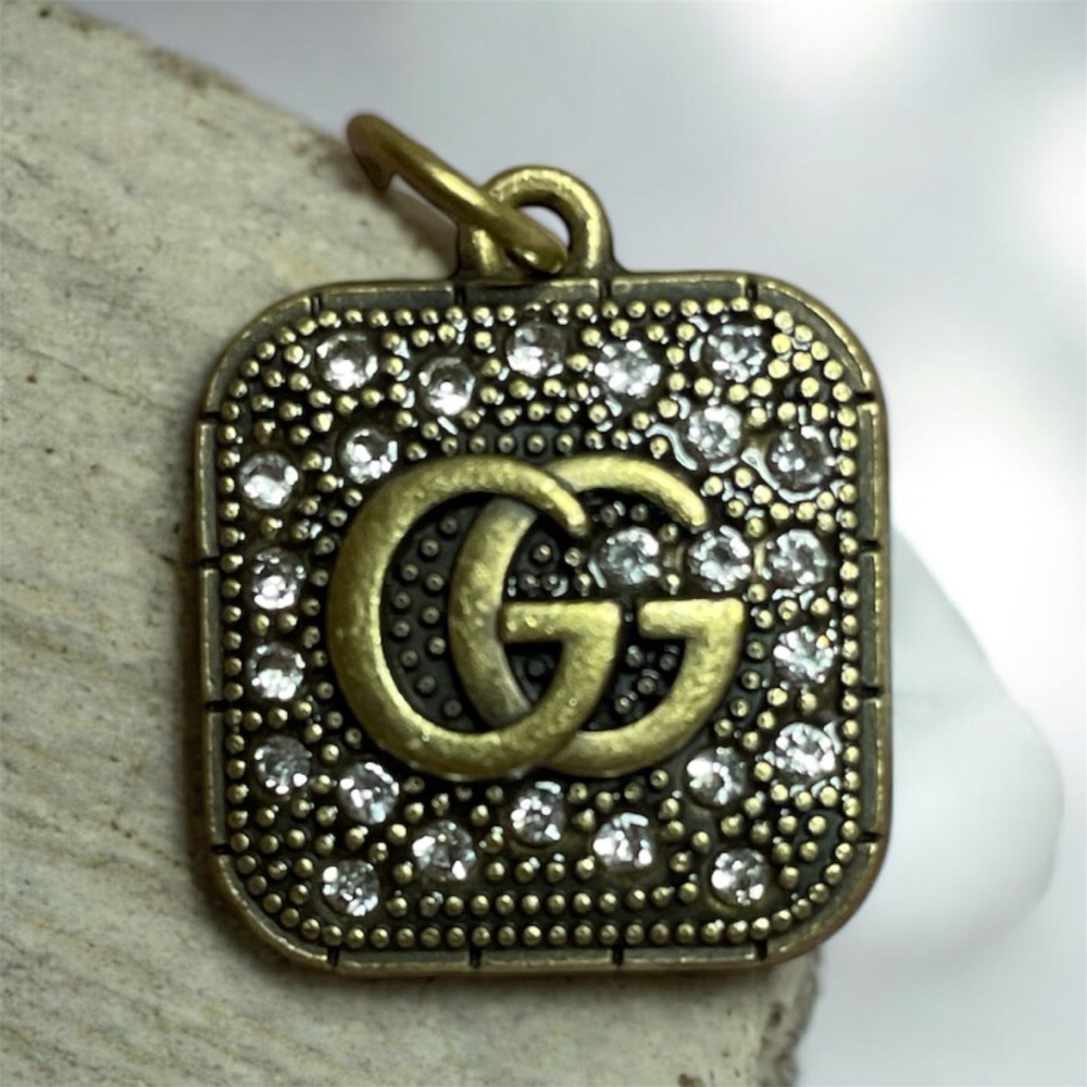 Gucci Vintage Gold and Pendant/ Charm with Crystals